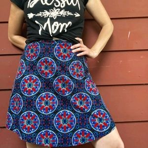 French Grey Flare Skirt